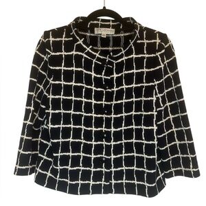 St. John - Black & White Checkered Jacket Size 6